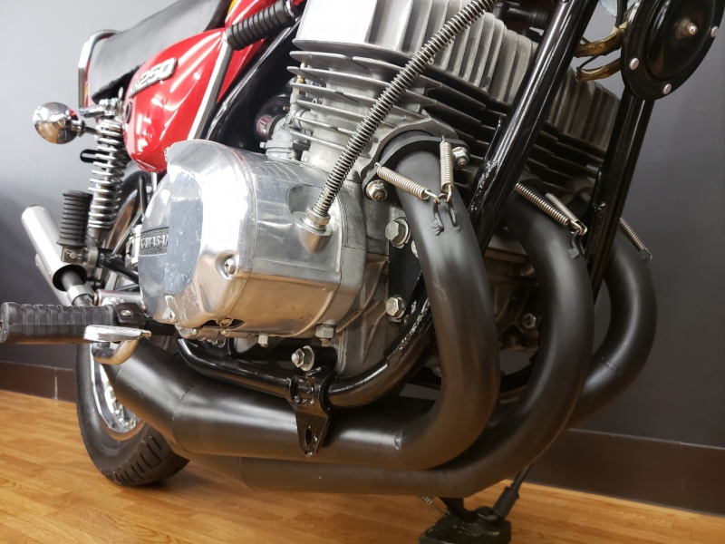 カワサキ KH250 爆竹タイプ3本チャンバー キャンディーレッドNEWペイント 31