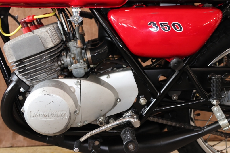 カワサキ 350SS初期 東京本社 爆竹タイプ3本チャンバー  16