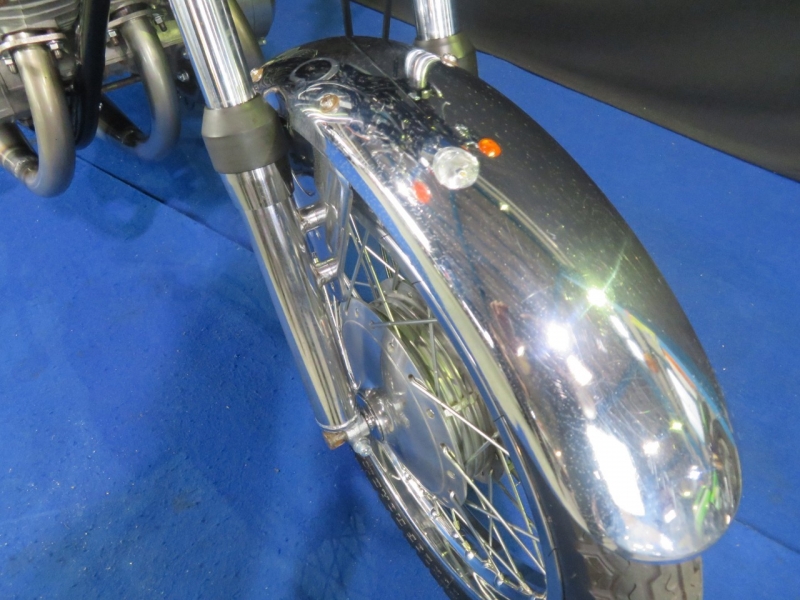 カワサキ 250SS MACH-Ⅰ パールホワイトレインボーx3本チャンバー 13
