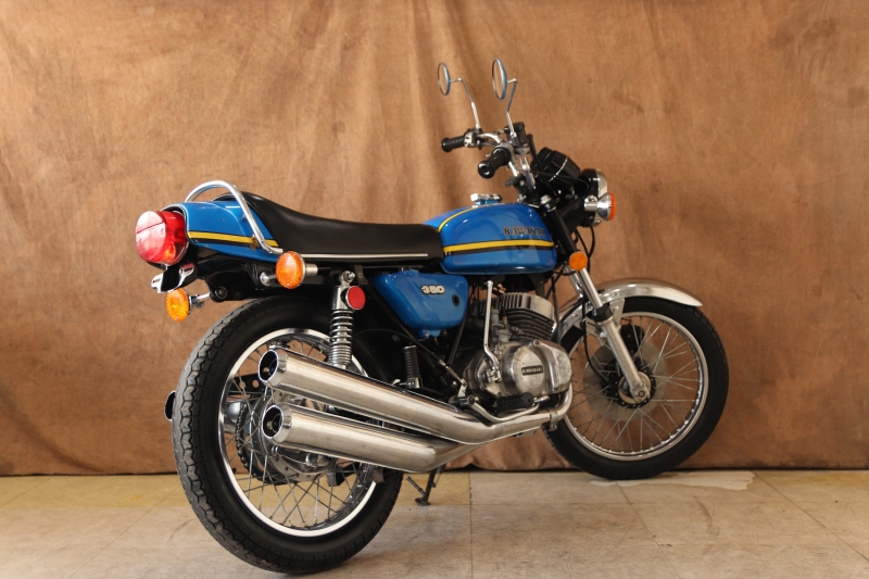 カワサキ 350SS 73年式 BLUE MACH コンテナ入荷映像あり! 19