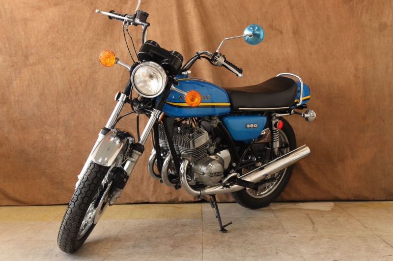 カワサキ 350SS 73年式 BLUE MACH コンテナ入荷映像あり! 10