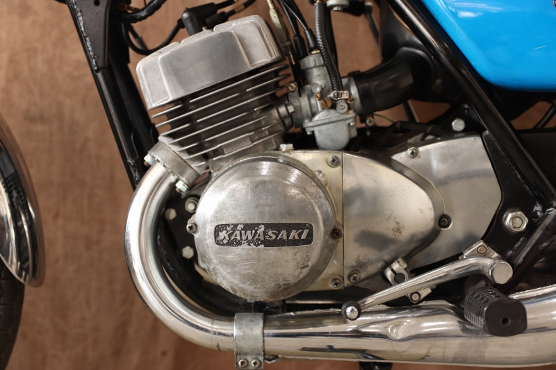 カワサキ 350SS 73年式 BLUE MACH コンテナ入荷映像あり! 16