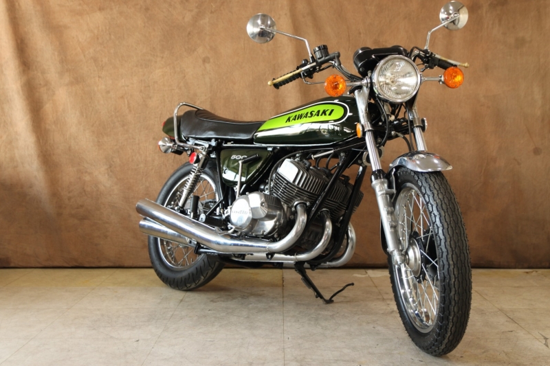 カワサキ 500SS(H1E) 弾丸ラインのCANDY GREEN 9