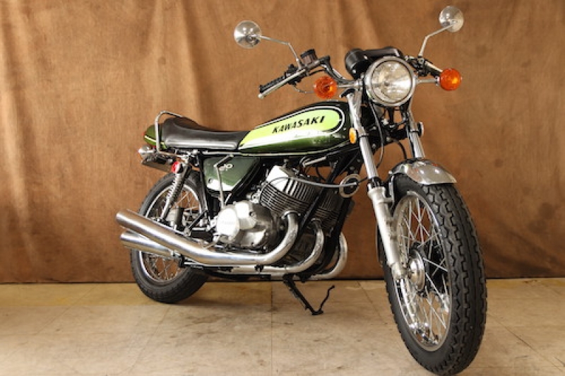 カワサキ 500SS(H1D) オリジナルペイントCANDY GREEN 10