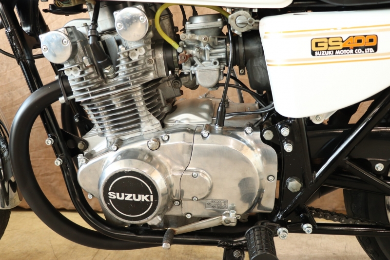 スズキ GS400 煌きパールホワイト カスタムE2 16