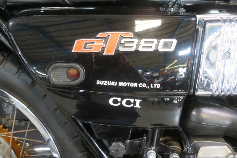 スズキ GT380 メッキ集合チャンバー BLACKカスタム 9