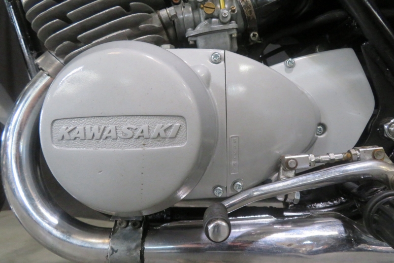 カワサキ 350SS(S2)白虹カラー 純正3本出しマフラー 21