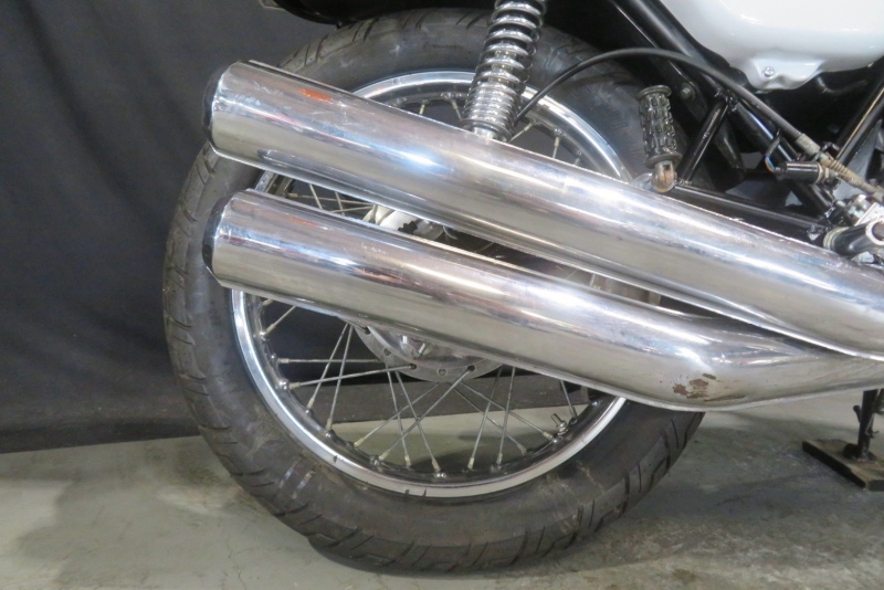 カワサキ 350SS(S2)白虹カラー 純正3本出しマフラー 12