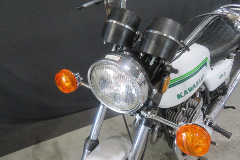 カワサキ 350SS(S2)白虹カラー 純正3本出しマフラー 15