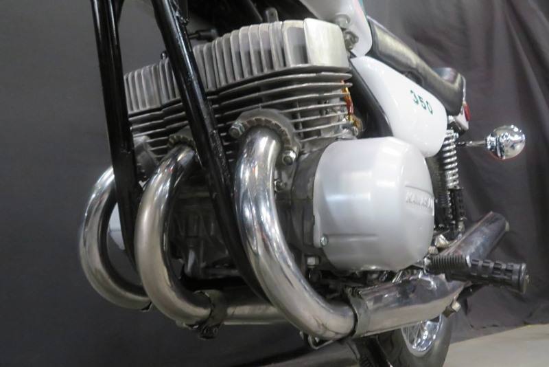 カワサキ 350SS(S2)白虹カラー 純正3本出しマフラー 19