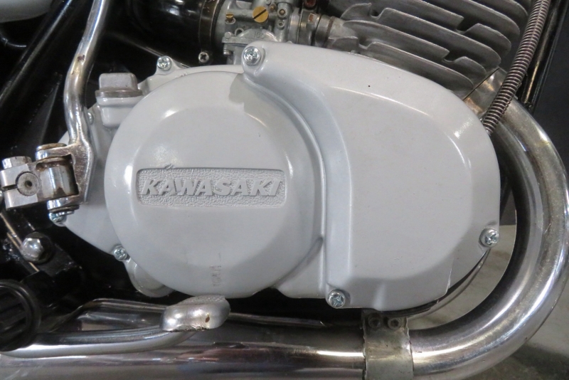 カワサキ 350SS(S2)白虹カラー 純正3本出しマフラー 8