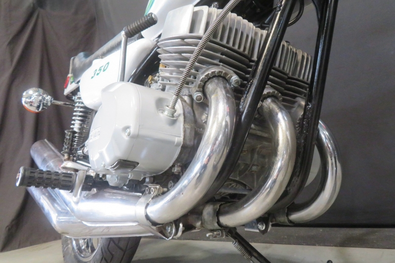 カワサキ 350SS(S2)白虹カラー 純正3本出しマフラー 6