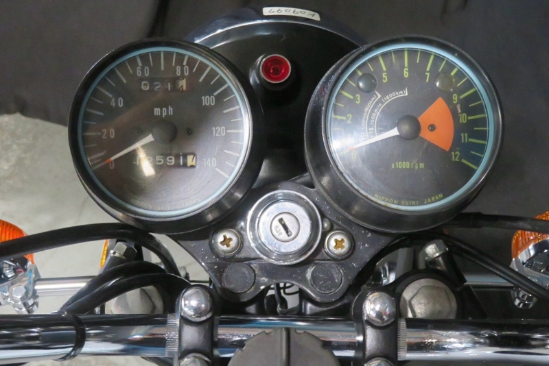 カワサキ 350SS(S2)白虹カラー 純正3本出しマフラー 28