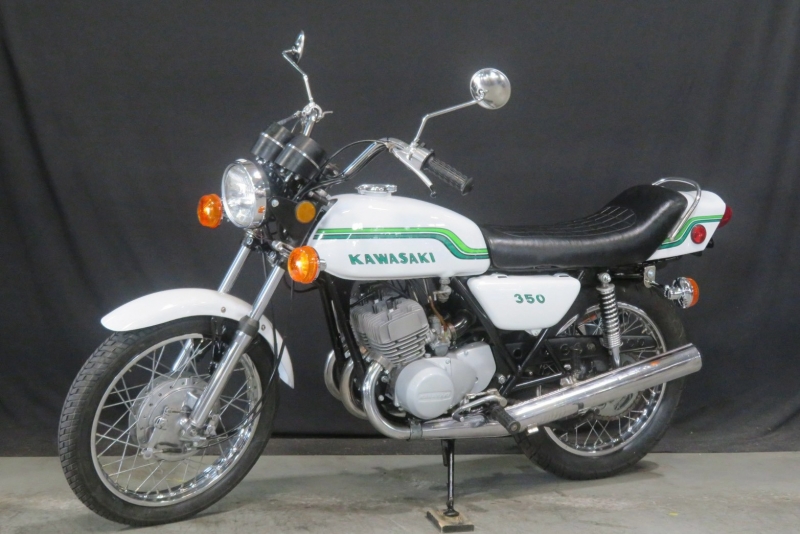 カワサキ 350SS(S2)白虹カラー 純正3本出しマフラー 14